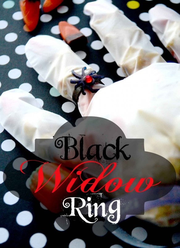 Black Widow Ring!! Super Cute Halloween Favor by Pink Cake Plate