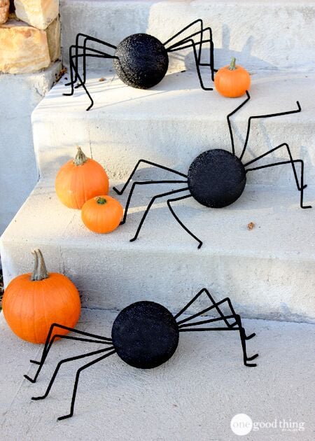 Spiders Invasion Oh My! Dress Up Your Front Door by One Good Thing