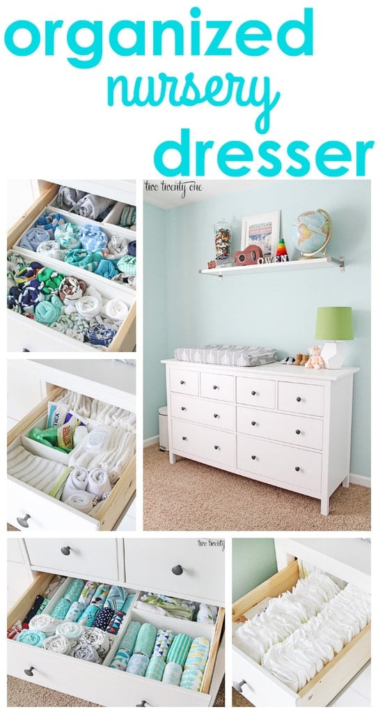 nursery dresser organization By Two Twenty One