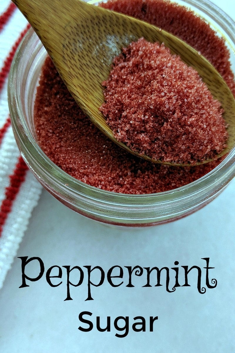 Peppermint Sugar Recipe for a Mason Jar by Mama Likes to Cook by Mama Likes to Cook