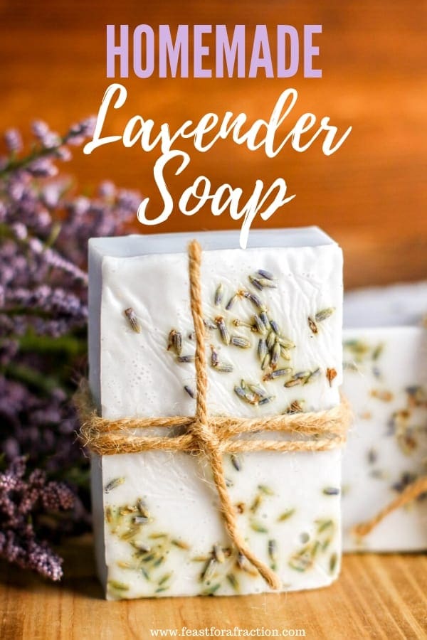 Homemade Lavender Soap by Feast for a Fraction