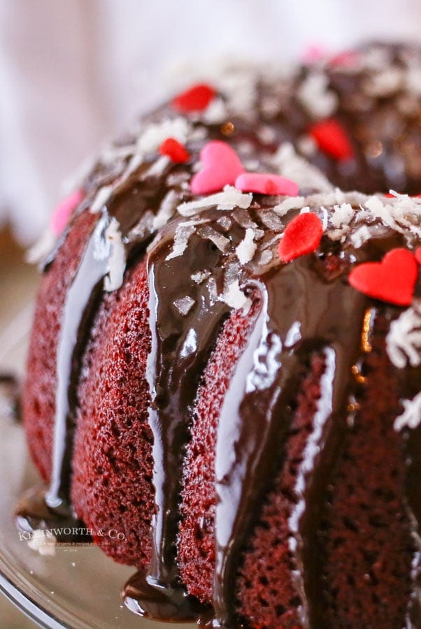 Red Velvet Bundt Cake with Kahlua Ganache by Kleinworth & Co.