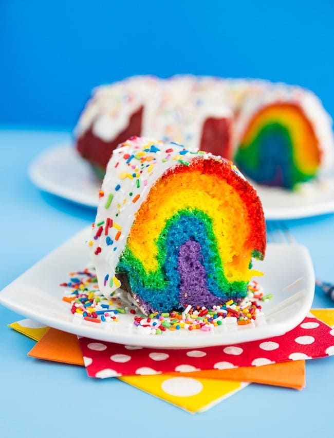 Rainbow Cake by Love from the Oven