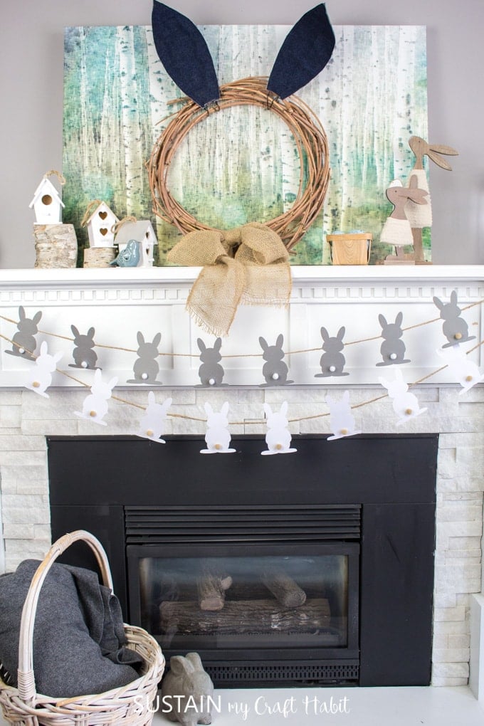 A Bunny-full DIY Easter Garland by Sustain my Crafts Habits