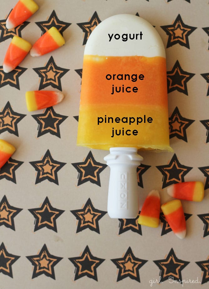 Candy Corn Popsicles  by Girl Inspired