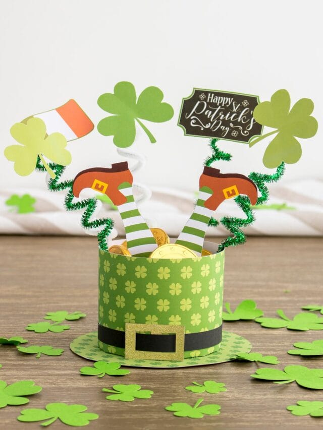 Lucky Hat St. Patrickโs Day Favor Box (with free Printables) Feature image