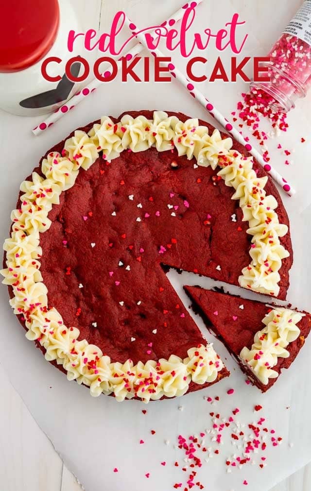 Red Velvet Cookie Cake by Crazy for Crust