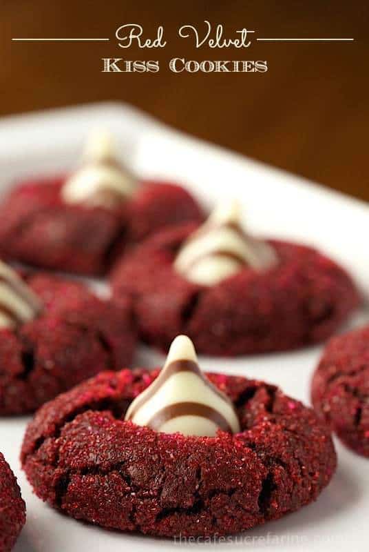 Red Velvet Kiss Cookies by The Cafe Sucre Farine