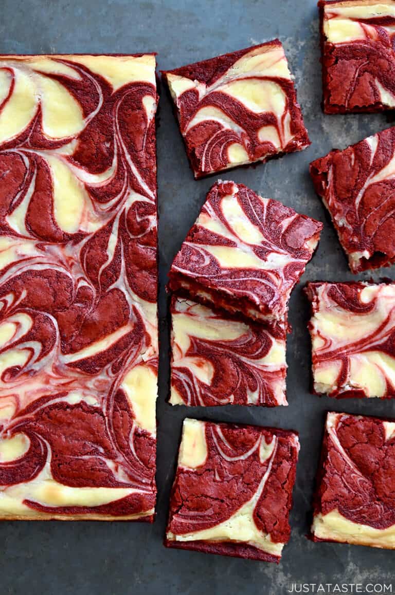 Red Velvet Cheesecake Brownies by Just a Taste