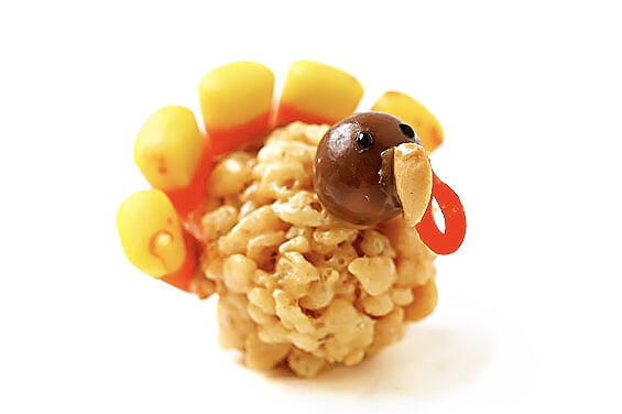 Peanut butter rice crispy turkey from Gimme Some Oven