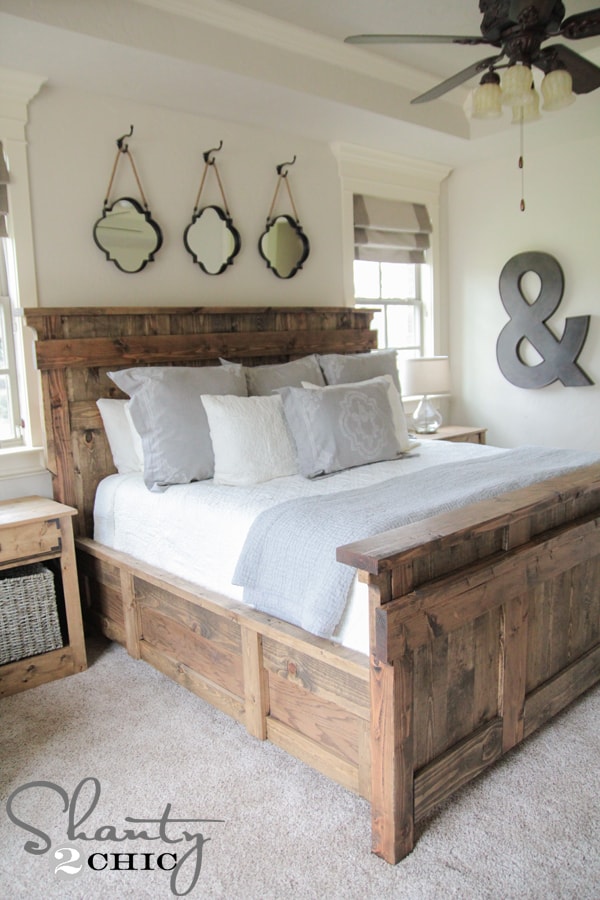 DIY King Size Bed Free Plans Idea By Shanty 2 Chic