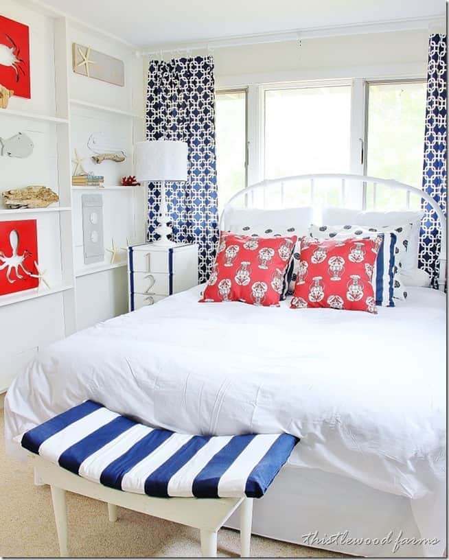 Before and After Beach House Bedroom by Thistlewood Farm.