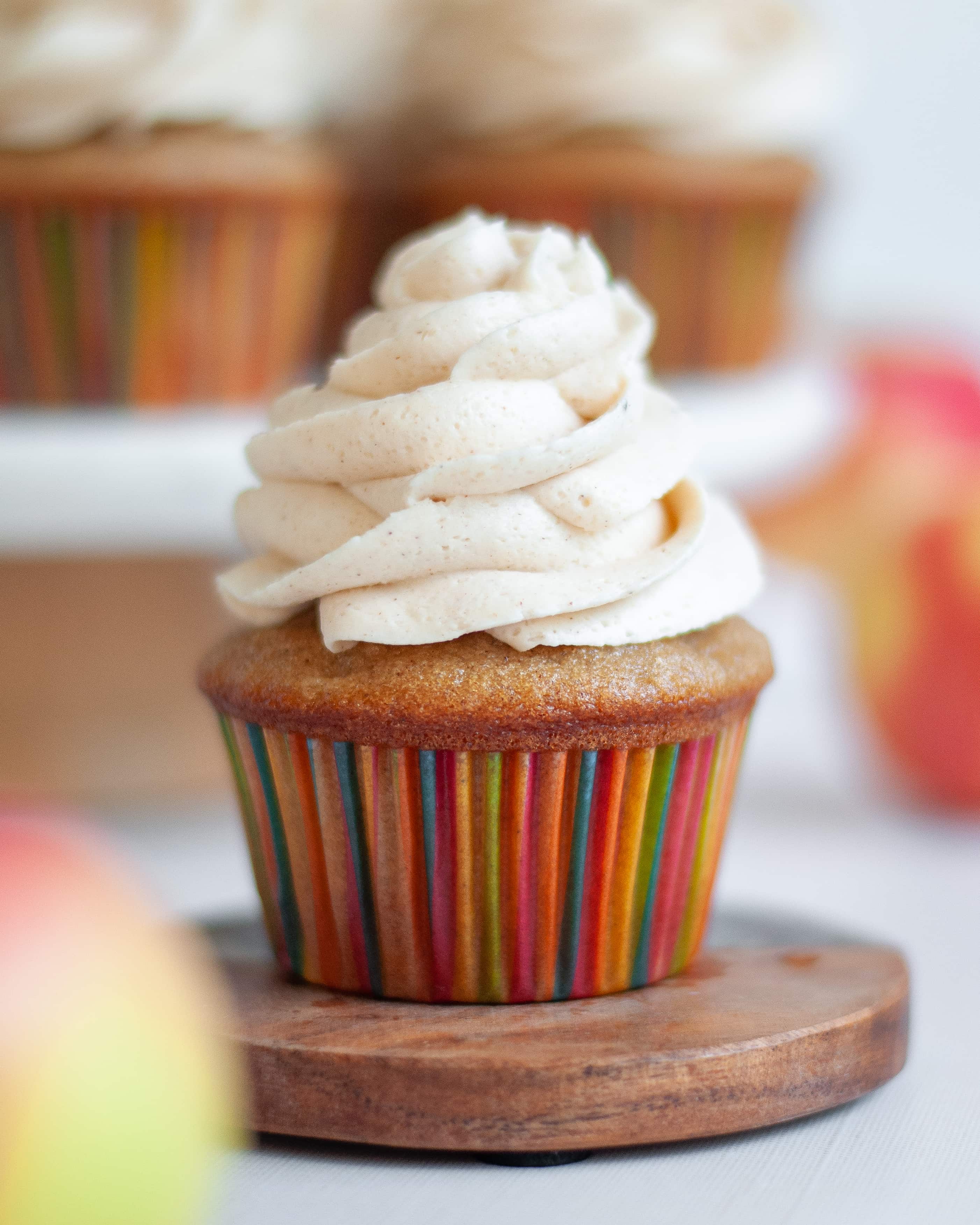 Apple spice cupcakes with spiced buttercream By Our Love language is Food 