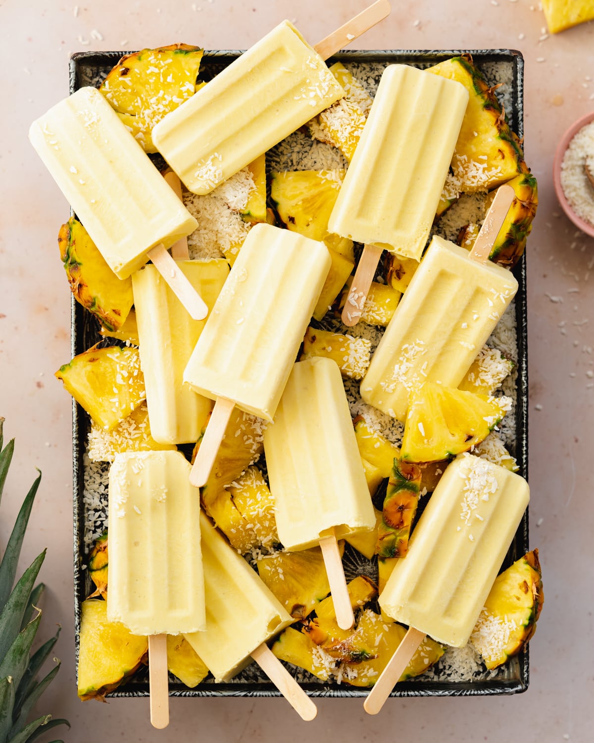 Pineapple Recipe Ideas: Piña Colada Popsicles By Addicted to Dates