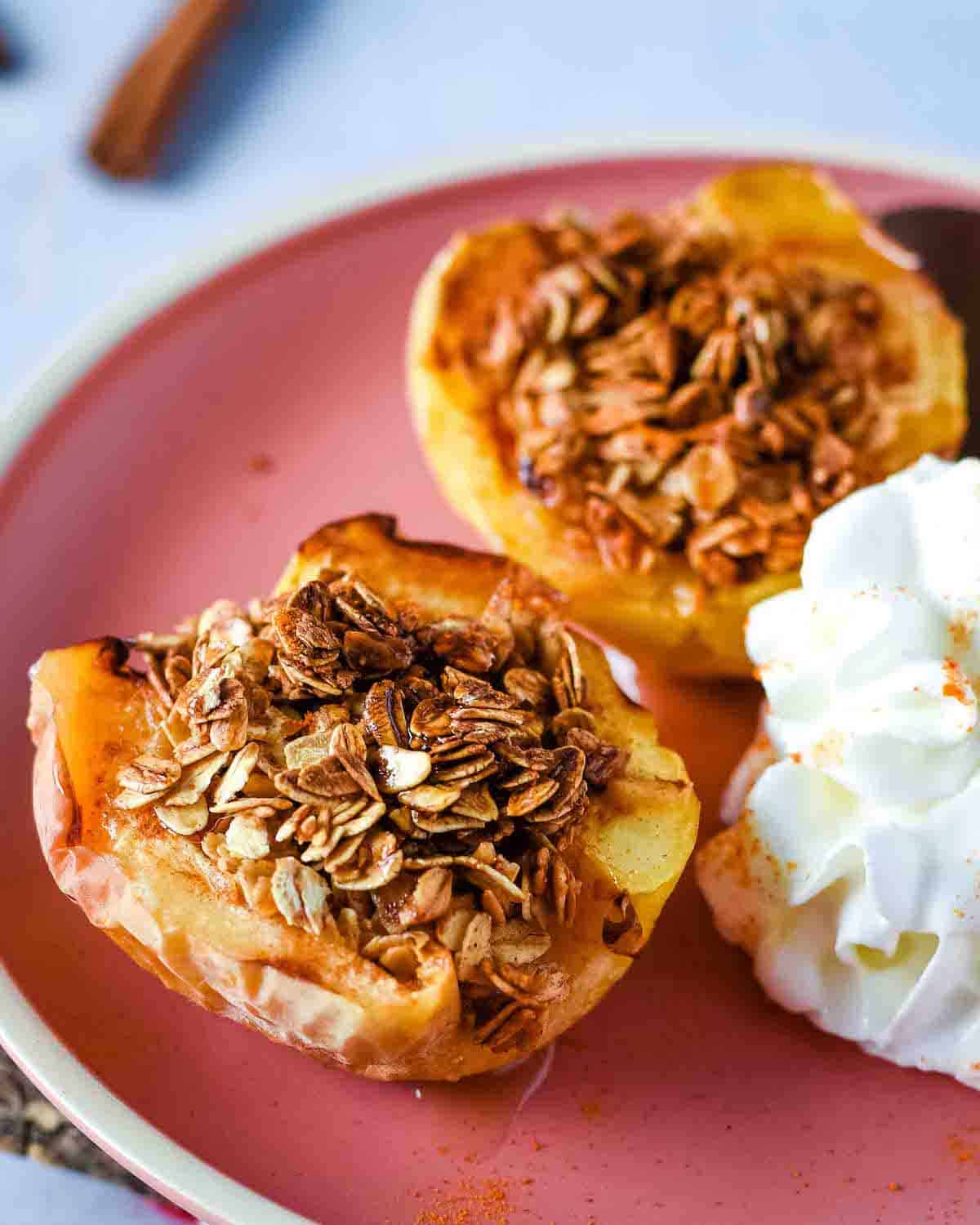 Fall Apple Dessert: EASY AIR FRYER BAKED APPLES By Two Cloves Kitchen 