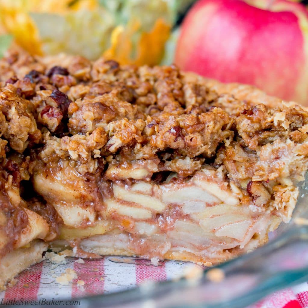 Toffee Apple Pecan Crumble Pie By Little Sweet Baker 