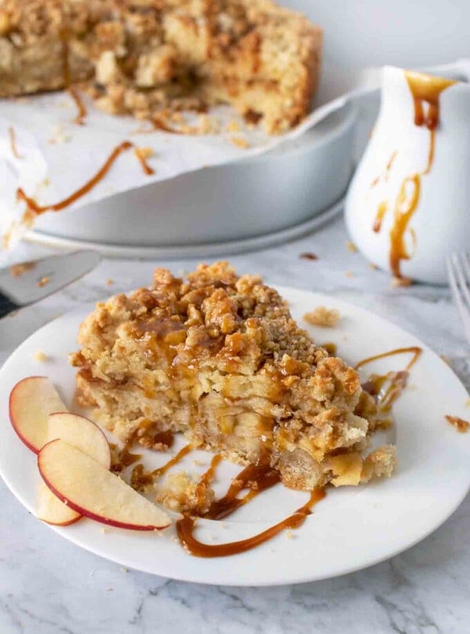 CARAMEL APPLE TORTE WITH A DARK CARAMEL SAUCE By Ask Chef Dennis