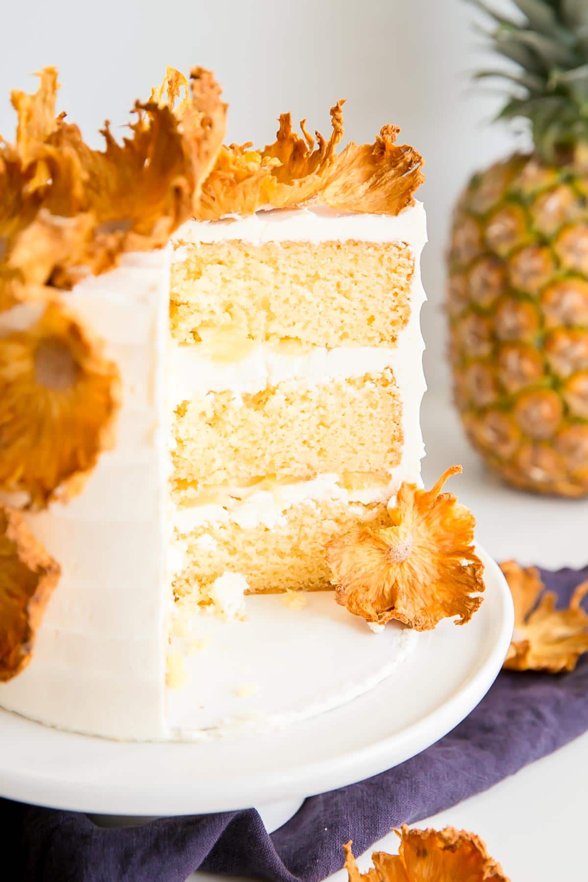 Pineapple Cake (with dried Pineapple flowers) By Liv For Cake