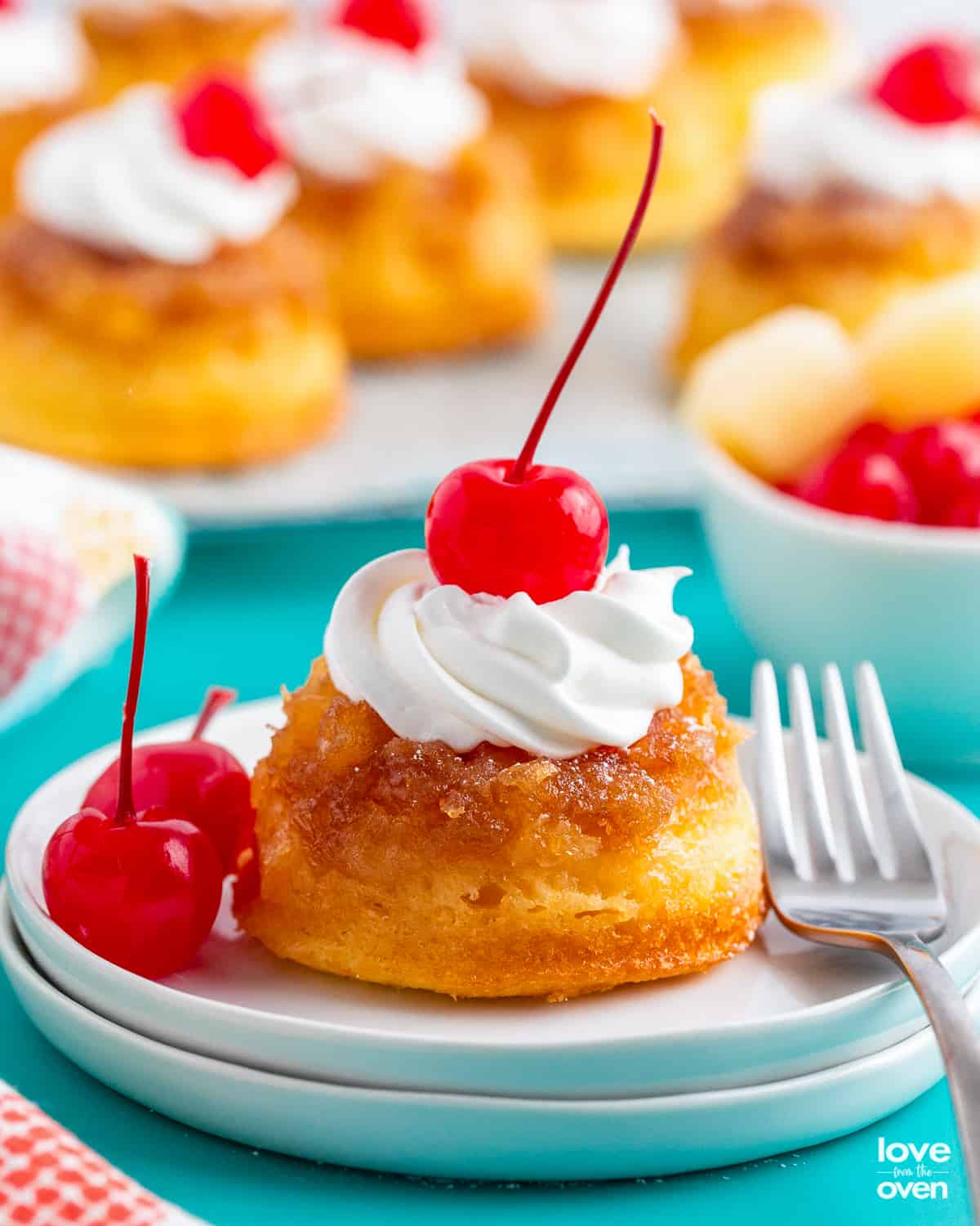 Pineapple Upside Down Cupcakes By Love from the Oven