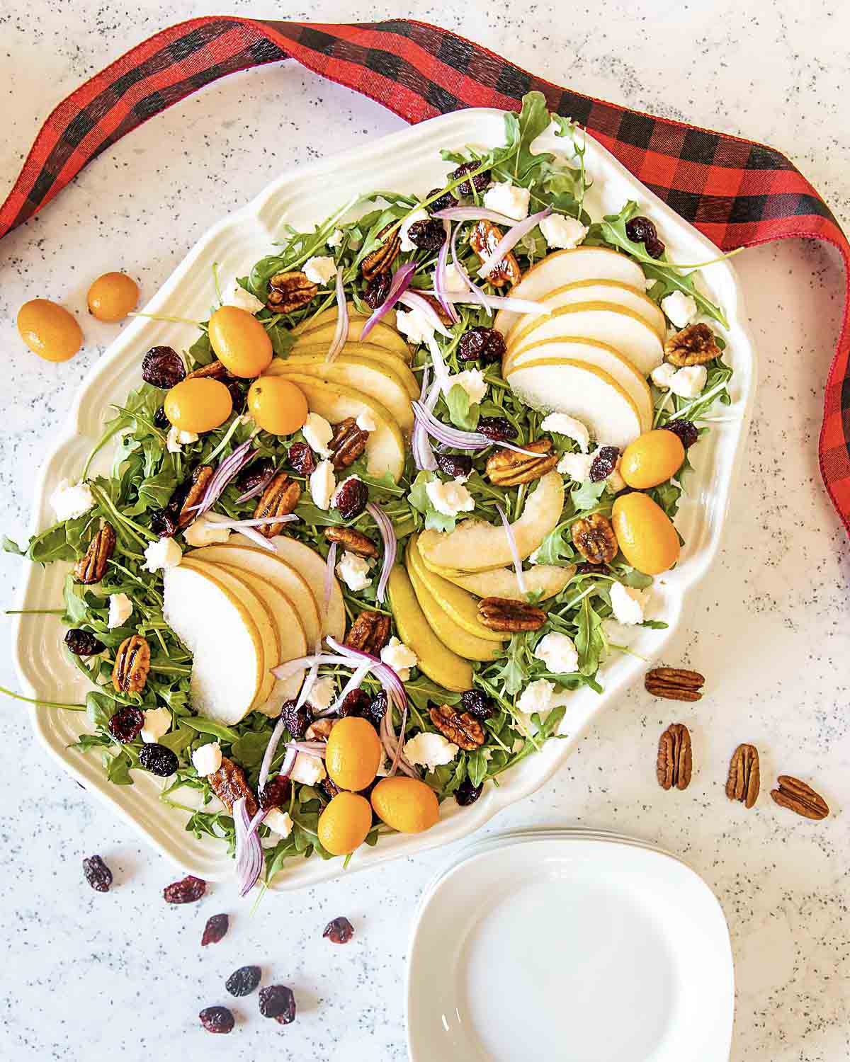 Arugula Pear Salad with Goat Cheese By Art of Natural Living
