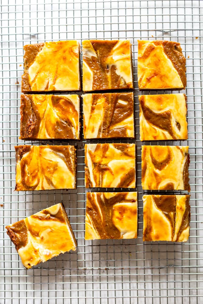 Pumpkin Cream Cheese Bars by Fox and Briar