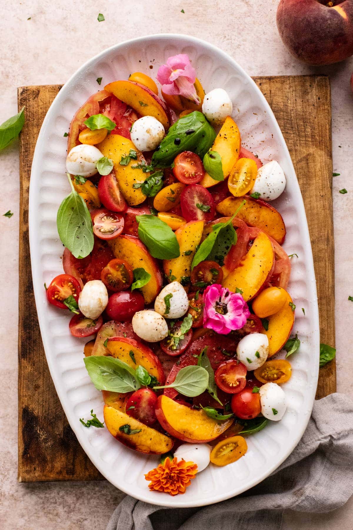 Peach Caprese Salad By A Simple Palate