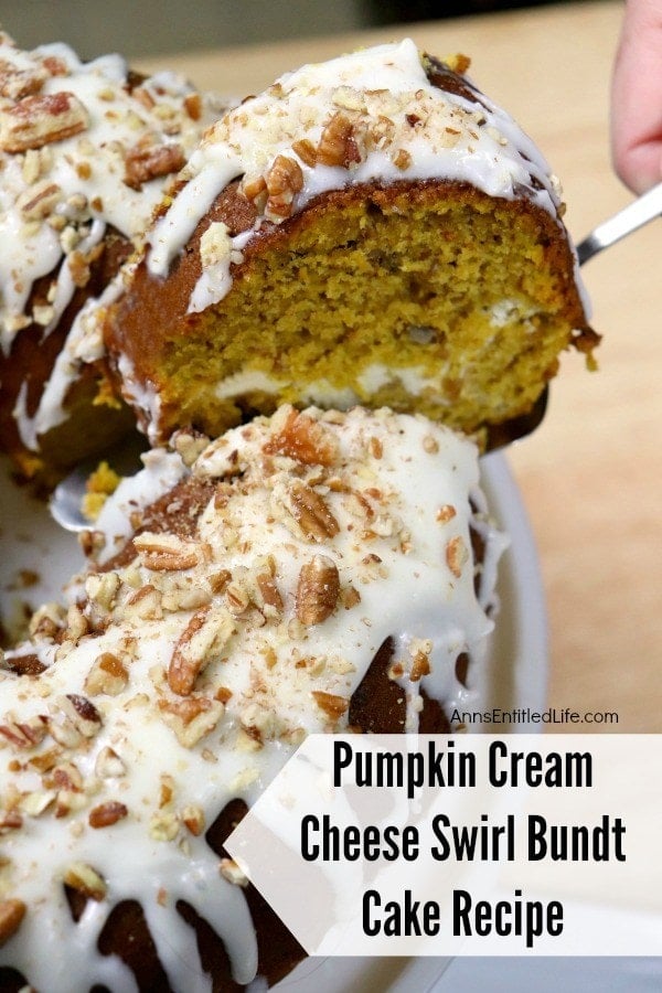 Pumpkin Cream Cheese Swirl Bundt Cake Recipe by Ann's Entitled Life