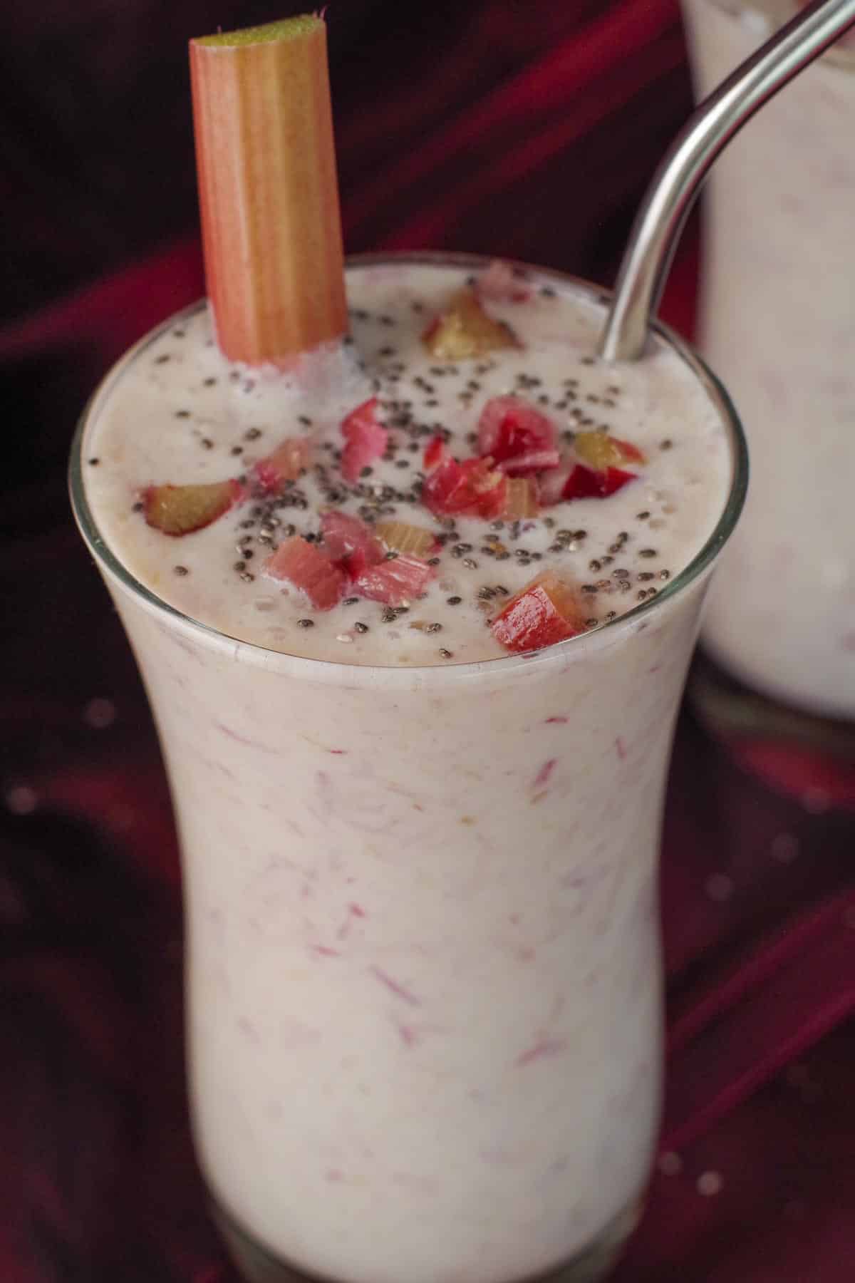 RHUBARB SMOOTHIE By Food Meanderings