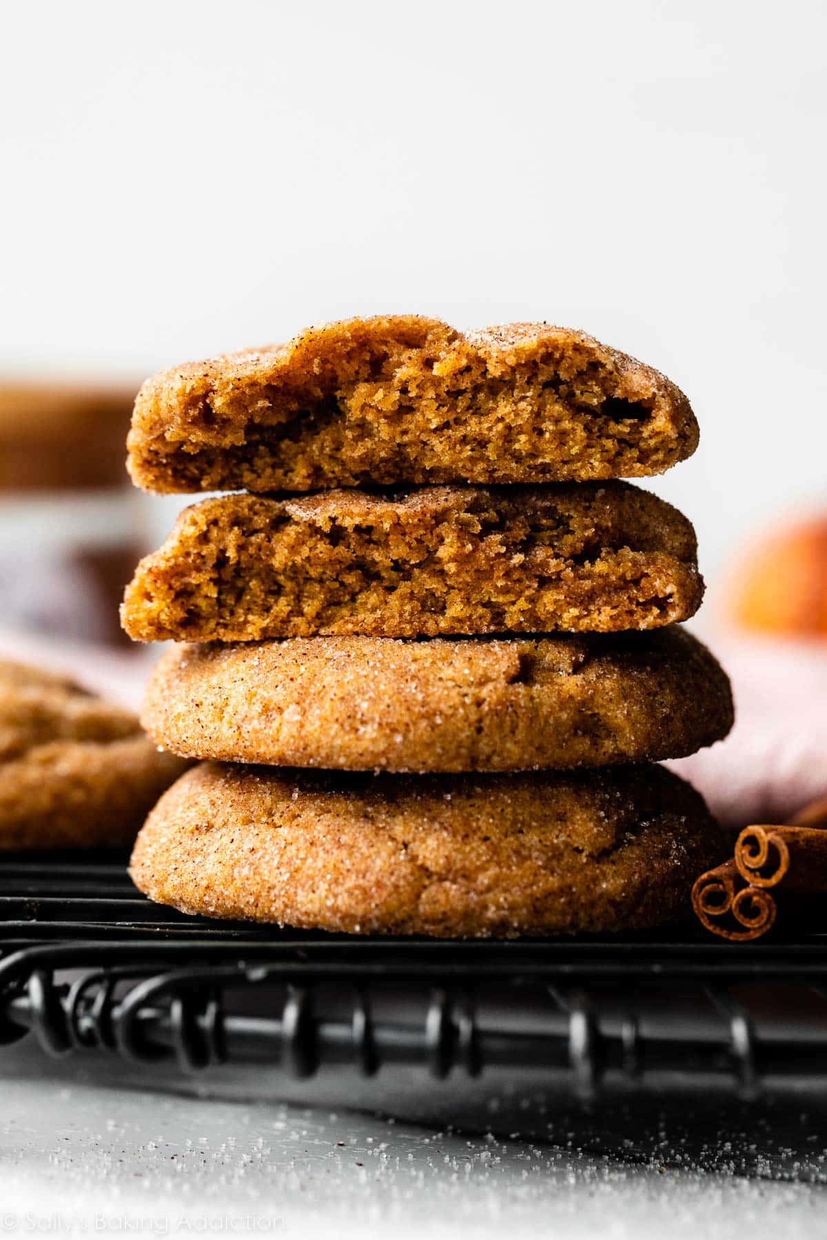 White Chocolate Pumpkin Snickerdoodles by Sally's Baking Addiction