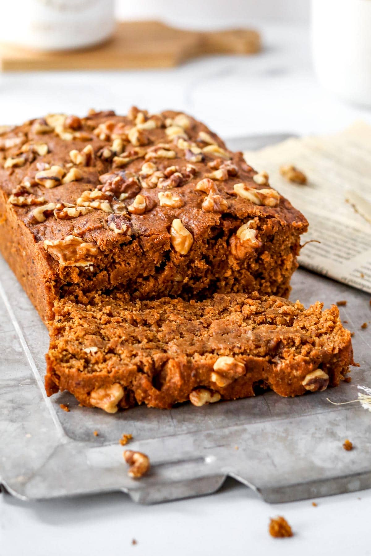 Vegan Pumpkin Banana Bread by Savor the Spoonful