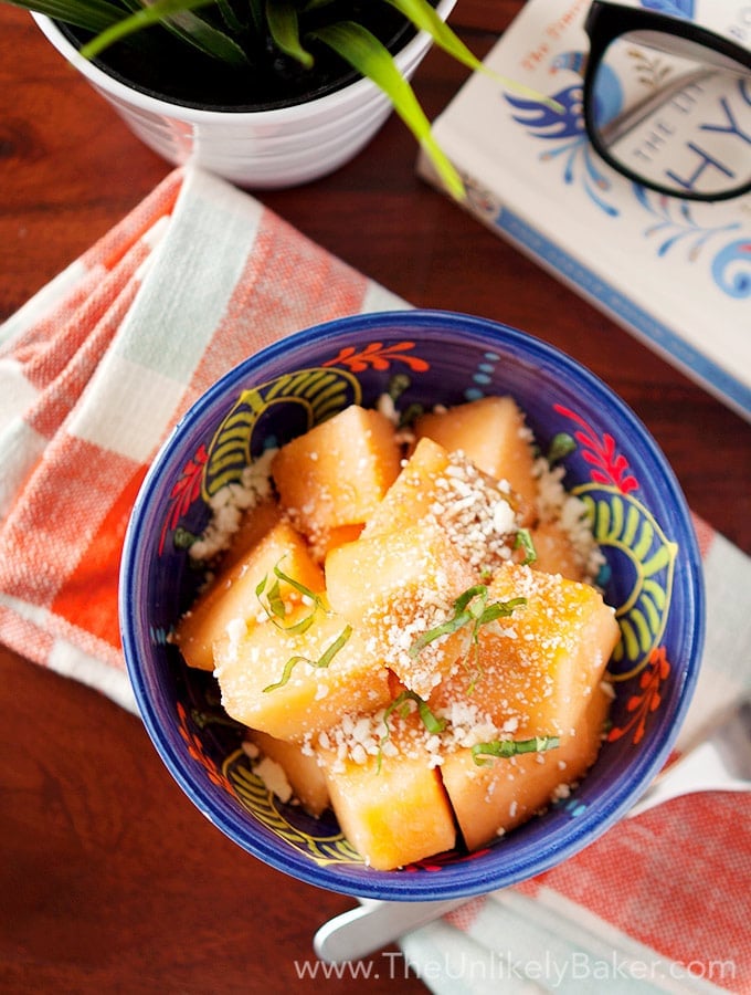 CANTALOUPE FETA CHEESE SALAD By The Unlikely Baker