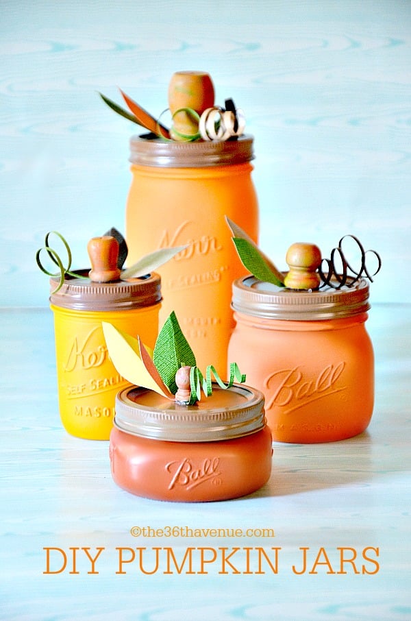 DIY Pumpkin Mason Jars by The 36th Avenue