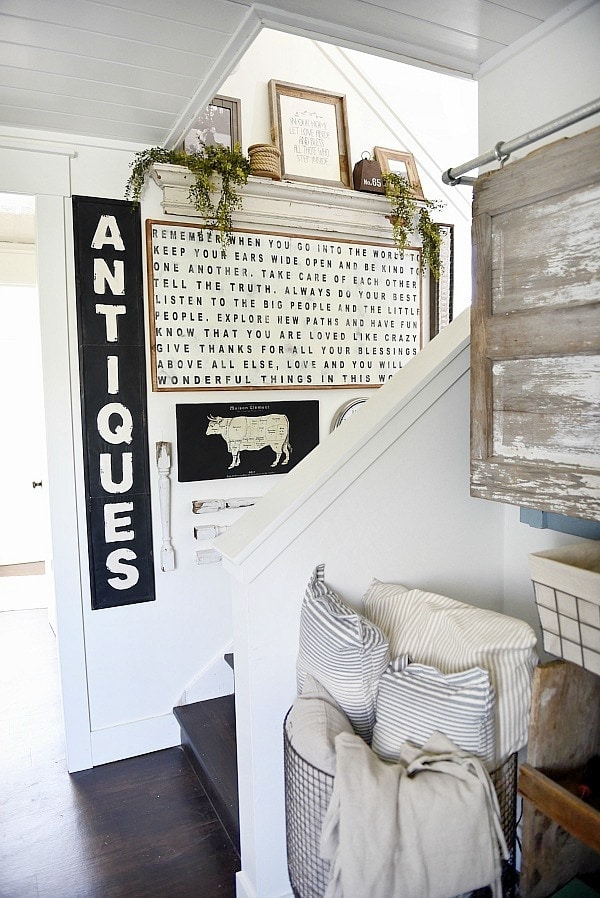 Farmhouse Style Staircase Gallery Wall by Liz Marie