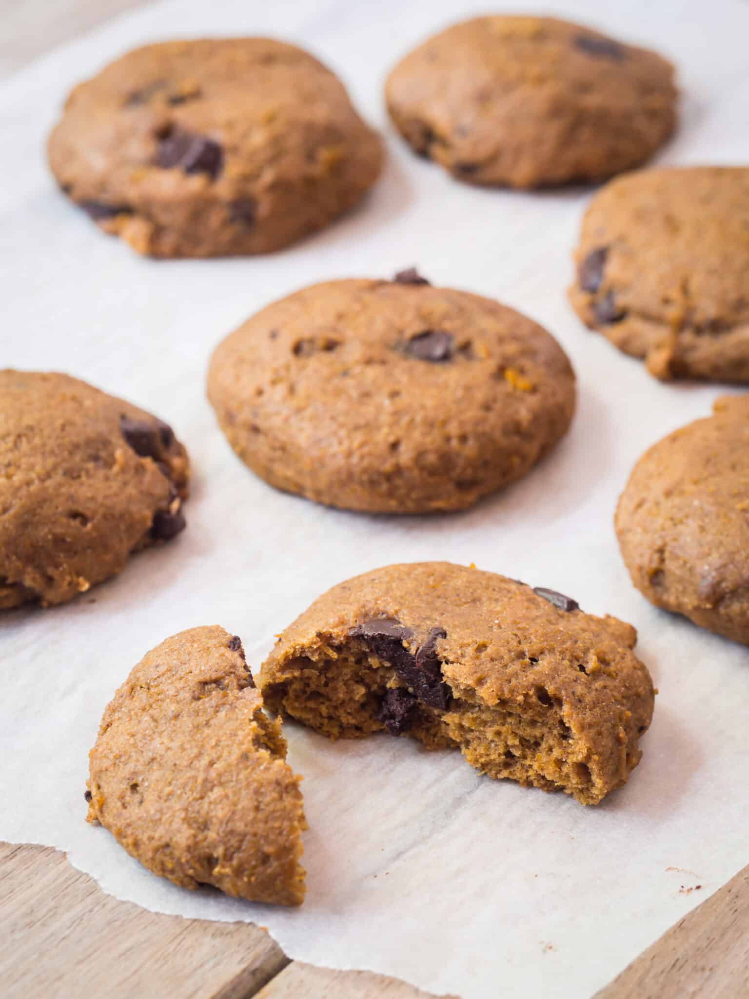 Pumpkin Chocolate Chip Cookies Recipe by Saving Talents