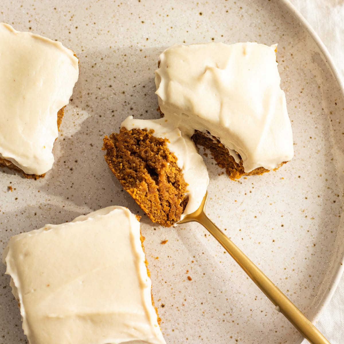 Vegan Pumpkin Cake (Oat & Almond Flour) With Cream Cheese Frosting by Avocado Skillet