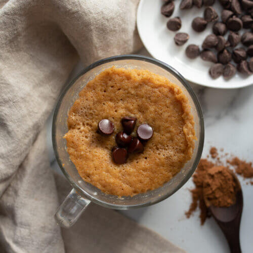 Pumpkin Chocolate Chip Mug Cake by Neutral Eating