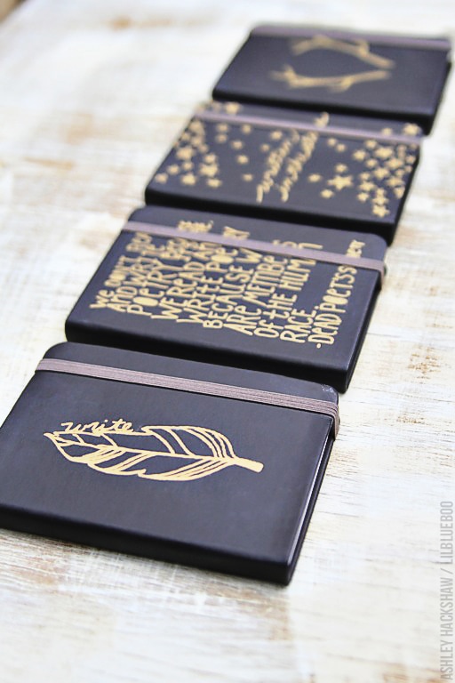 Simple Sharpie Journals and Matching Gift Wrap by Lil Blue Boo