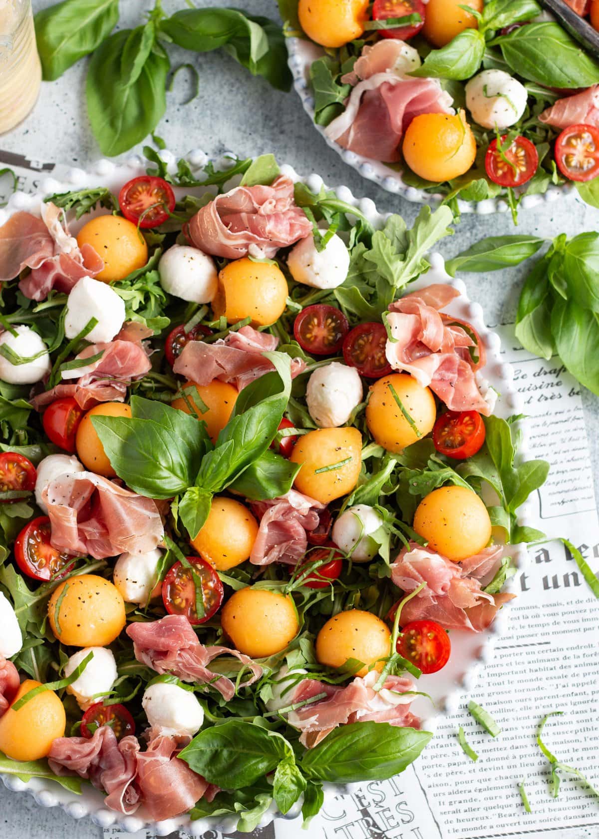 PROSCIUTTO AND MELON CAPRESE SALAD By Sprinkled With Balance