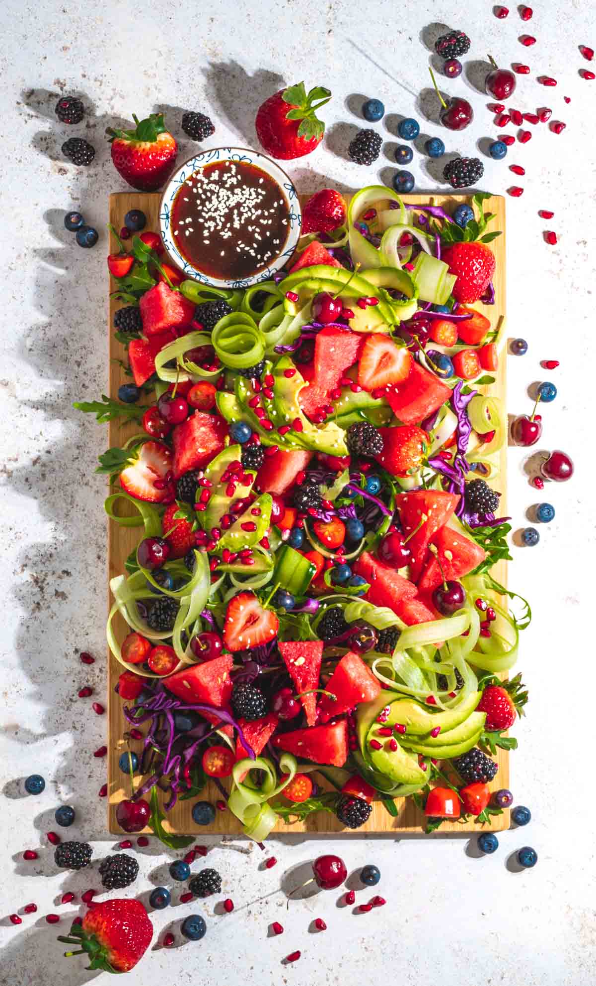 RAINBOW SALAD WITH CHINESE INSPIRED DRESSING By The Cinnamon Jar