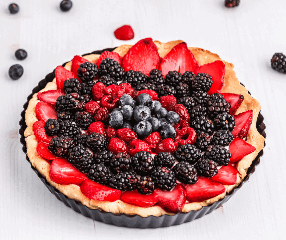 RED, WHITE, AND BLUE FRUIT TART By Feels Like Home