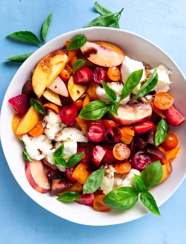 Summer Fruit Caprese Salad 