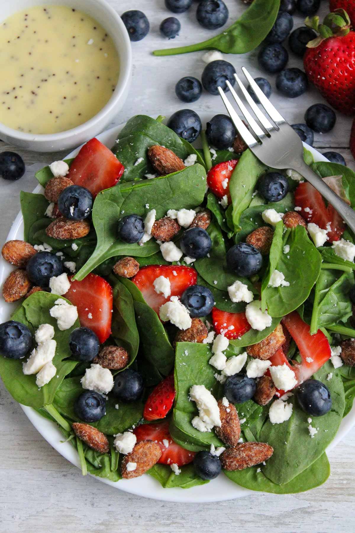 BLUEBERRY SALAD WITH ALMONDS By Simply Scrumptious Eats