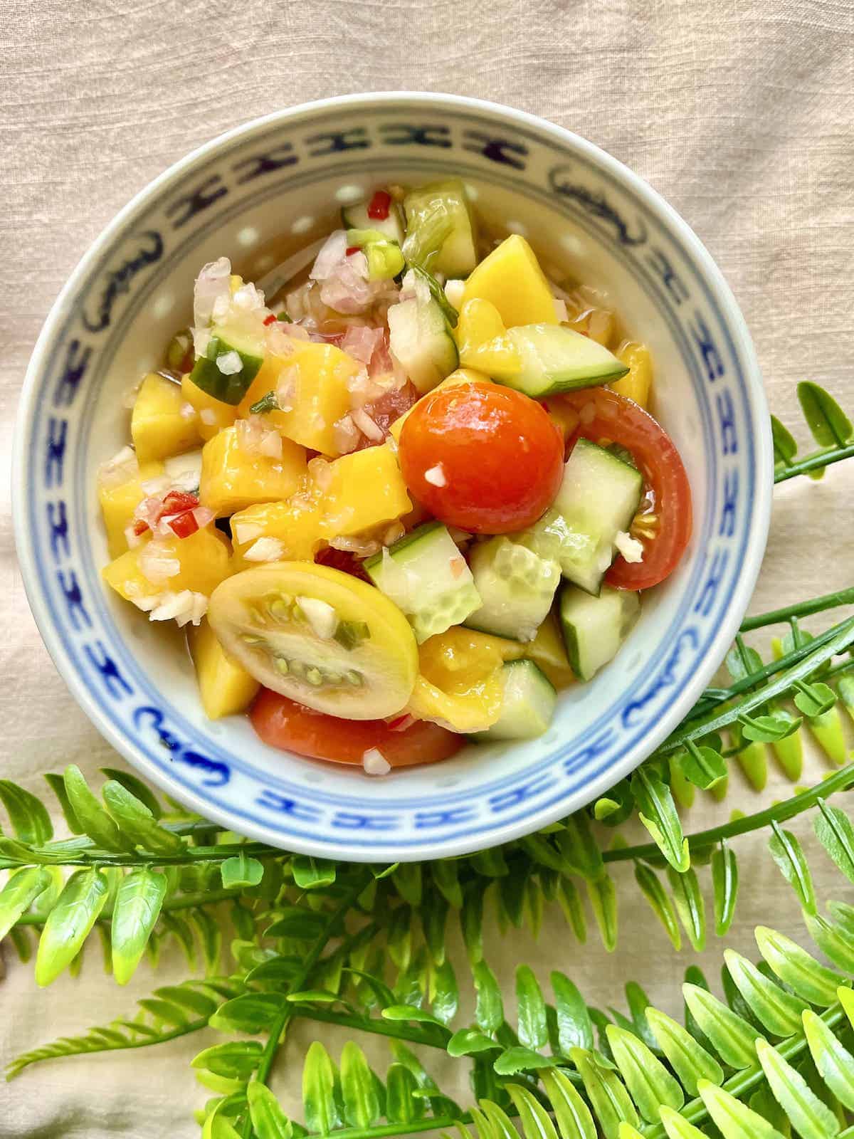 mango cucumber salad (asian) By Greedy Girl Gourmet