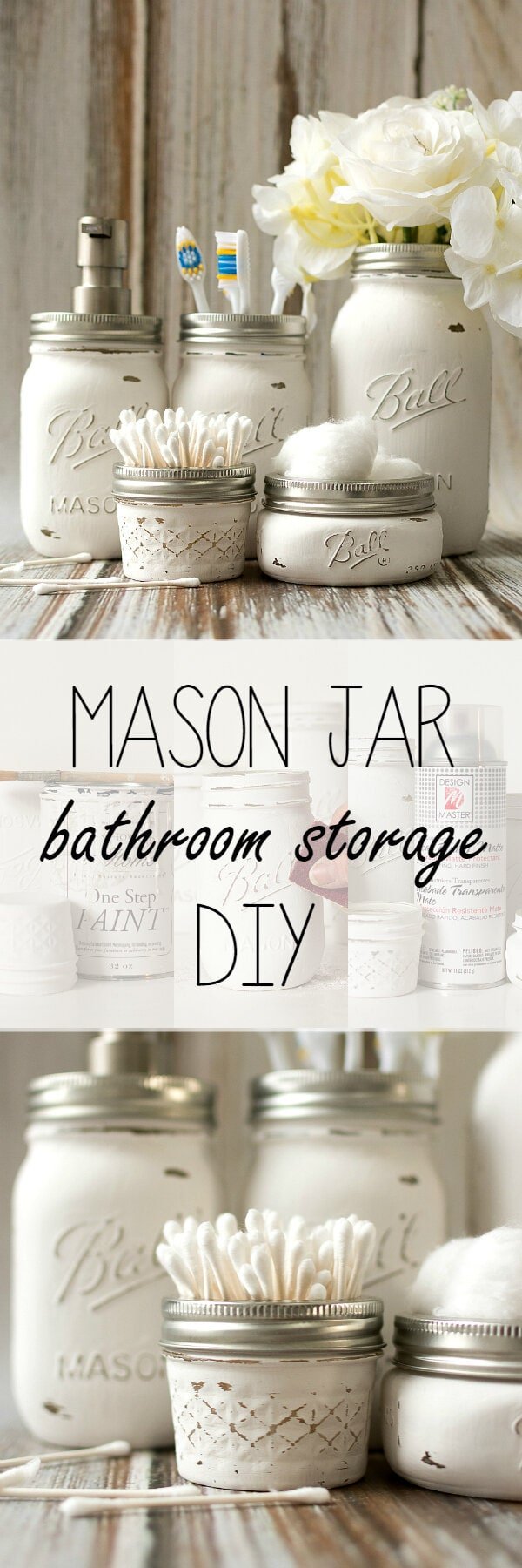 Mason jar bathroom storage & accessories by Mason Jar Crafts