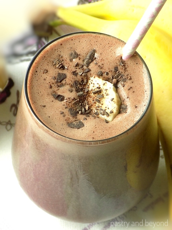 CHOCOLATE PEANUT BUTTER BANANA SMOOTHIE By Pastry and Beyond