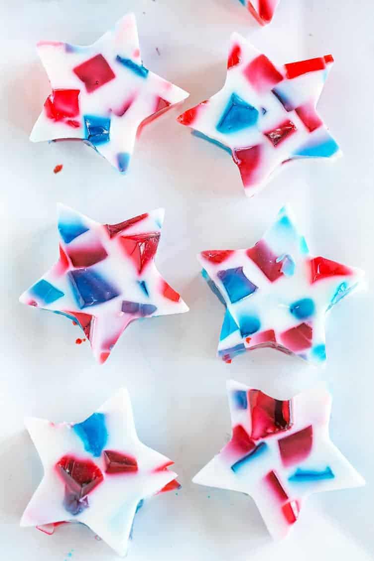 Broken Glass Jello Stars by Brown Eyed Baker