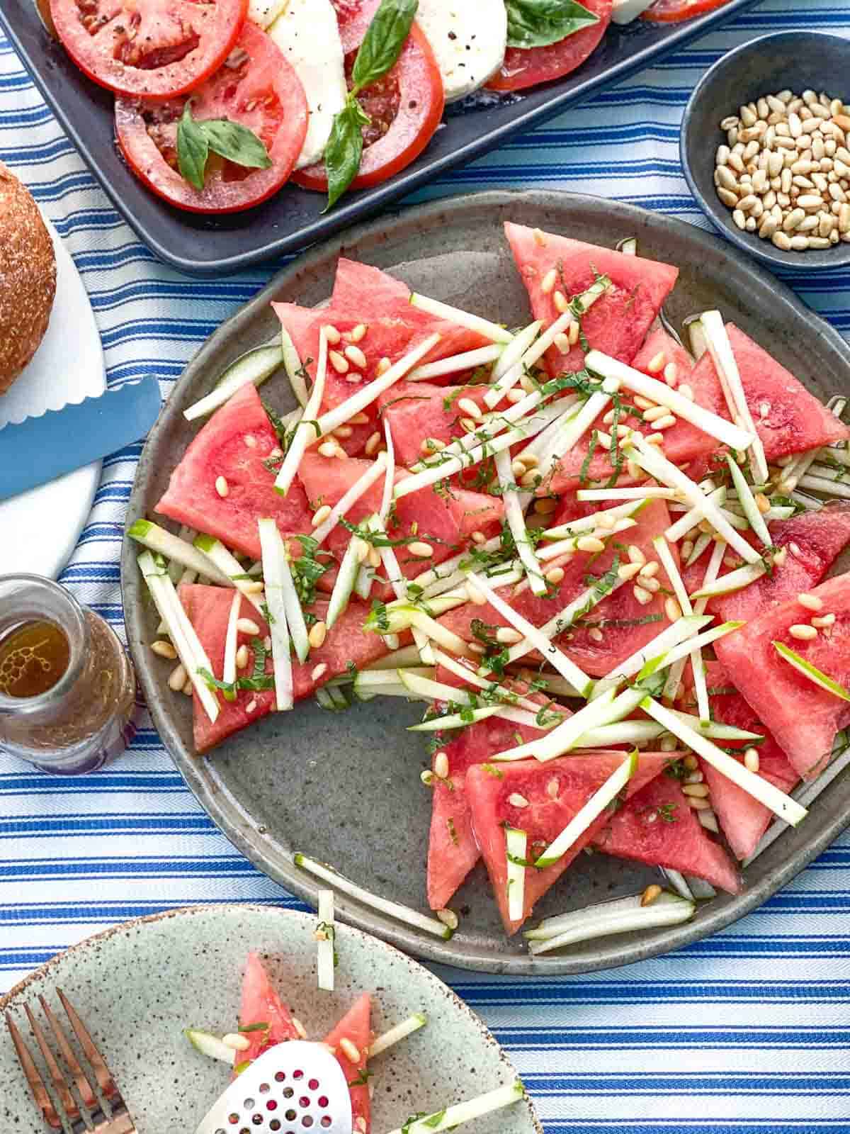 WATERMELON APPLE AND MINT SALAD By The Devil Wears Salad