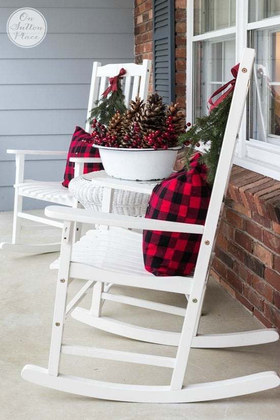 Festive & Frugal Christmas Porch Decor By On Sutton Place