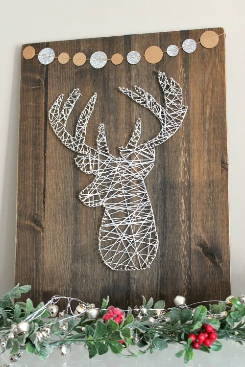 Deer Head String Art by Clean and Scentsible