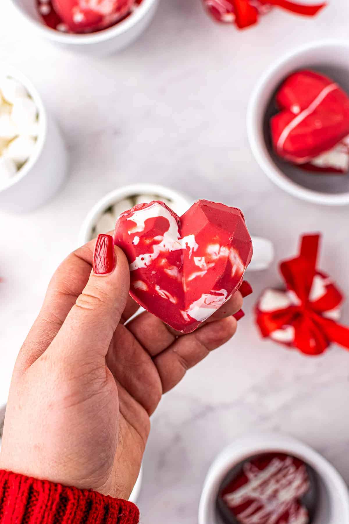 Valentine’s Day Hot Cocoa Bombs by Julie's Eats and Treats